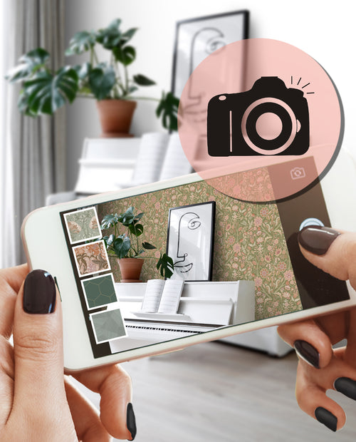 ESTAhome behang vintage bloemen groen en terracotta roze - 50 x 900 cm - 131330 - vtwonen shop