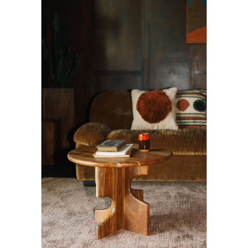 Dutchbone Morgan Bijzettafel Rond Hout - Bruin - vtwonen shop