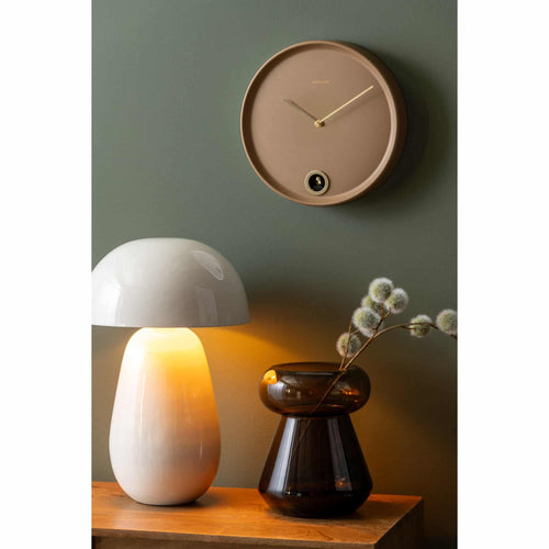 Karlsson wandklok Esencia Cuckoo - bruin - Ø30cm