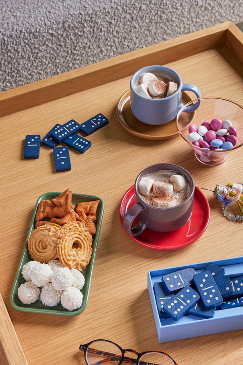 Hübsch dienblad Amare - steenpoeder - 20x10xh2cm, 35x26xh2cm - vtwonen shop