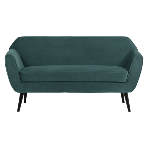 WOOOD bank 150 cm Rocco - Velvet - Groenblauw - 75x150x82