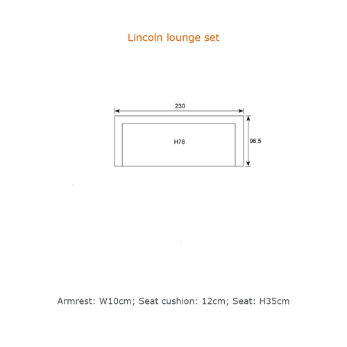 Lincoln 3-zitsbank - carbon black - reflex black