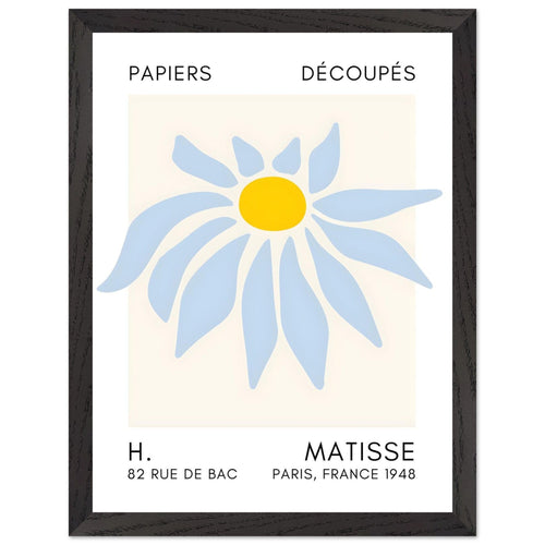 Artfulprints Poster met Lijst Matisse – Deep sea dance light blue   - 30x40 cm - Blauw