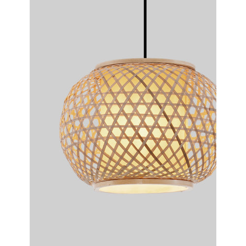 Nova Luce ASMA Hanglamp met draadframe van 30 cm, zandkleurig zwart, E27 fitting, 1x12W