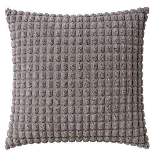 ROME - sierkussen 45x45 cm - effen kleur - 3D-structuur - Charcoal Gray - antraciet