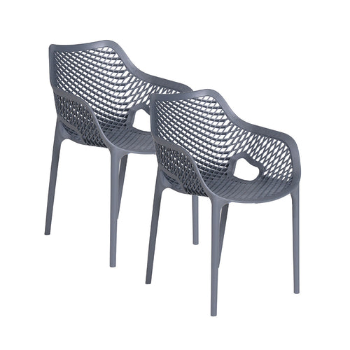 Garden Impressions tuinstoel Air Xl donker grijs - 2 stuks - vtwonen shop