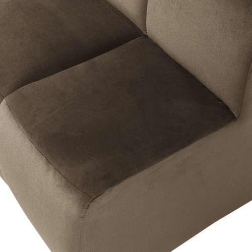 WOOOD eetbank 84 cm met rugleuning Mojo - Velvet - Taupe - 83x84x73