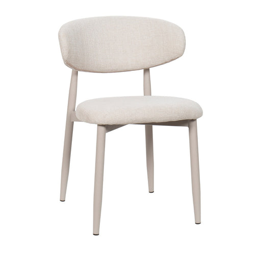 Giga Meubel Eetkamerstoel Alexia - Beige/Beige - Set van 2 - vtwonen shop