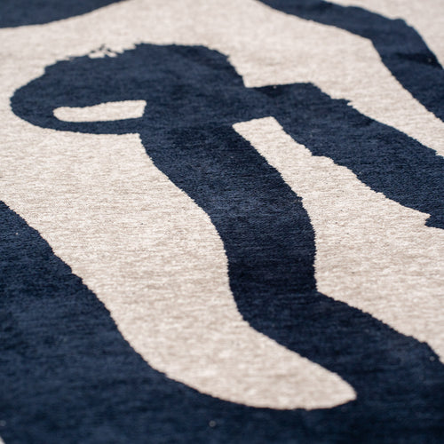 Louis De Poortere vloerkleed Sea Ink - blauw - 240x240cm - vtwonen shop