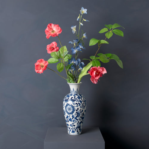 Madame Fleurie zijden boeket Cécile - Eclectic style - met vaas - vtwonen shop