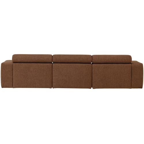 WOOOD chaise longue bank links Novi - Polyester - Mokka - vtwonen shop