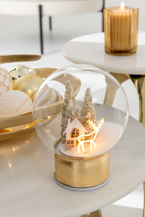 J-Line waterbal Rendier - glas - goud/wit - small - vtwonen shop