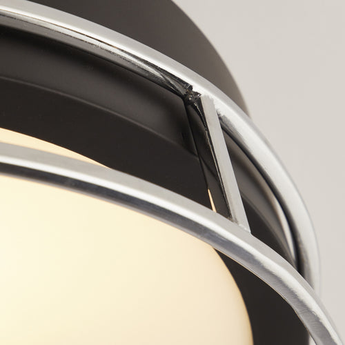 Searchlight plafondlamp Phoenix - 2 lichts - 30  x 9.5   cm - zwart