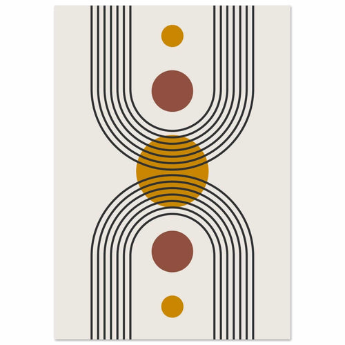 Artfulprints  Boho – Solar form   poster A4 21x29.7 cm - vtwonen shop
