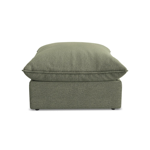 LaMiaSofa Poef Ravenna - bouclé - olijf - 75x75x45