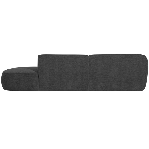 WOOOD chaise longue links Polly - Polyester - Grijs - 71x258x150/105 - vtwonen shop