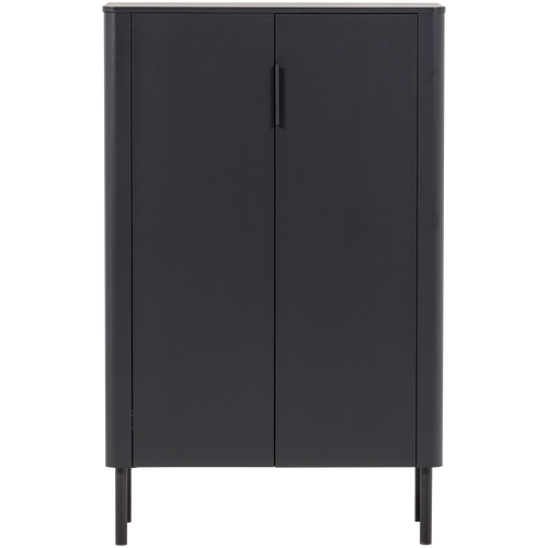 WOOOD kast 2-deurs Gunnar - Grenen - Matzwart - 135x85x39 - vtwonen shop