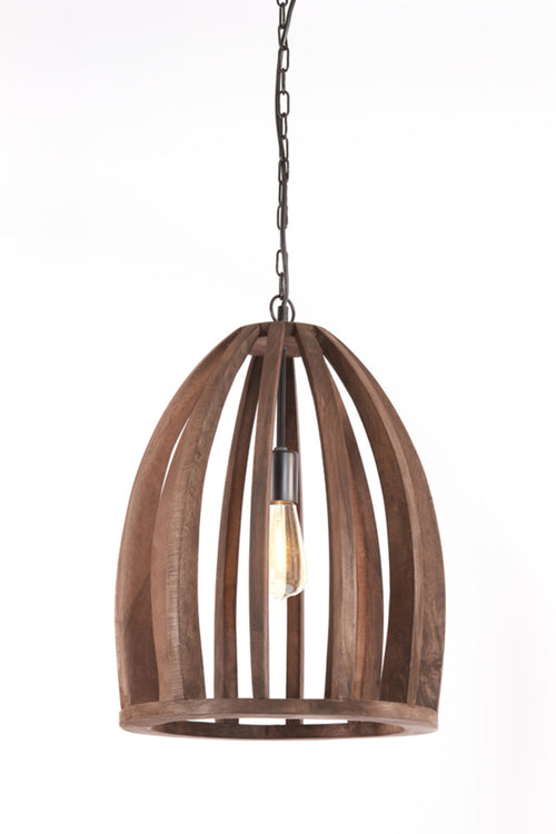 Light & Living hanglamp HARANKA - bruin - Ø38x46cm