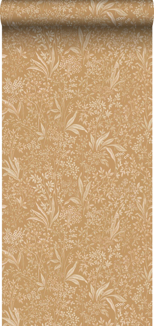 Borastapeter behang bladeren geel - 53 cm x 10.05 m - 661009 - vtwonen shop