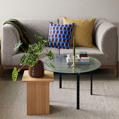 Hübsch theelichthouder Flux - kristal - 10x10xh4cm - vtwonen shop