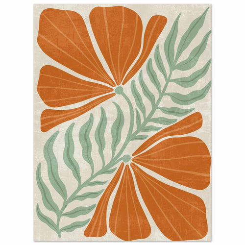 Artfulprints  Boho – Orange florals   poster 30x40 cm - vtwonen shop