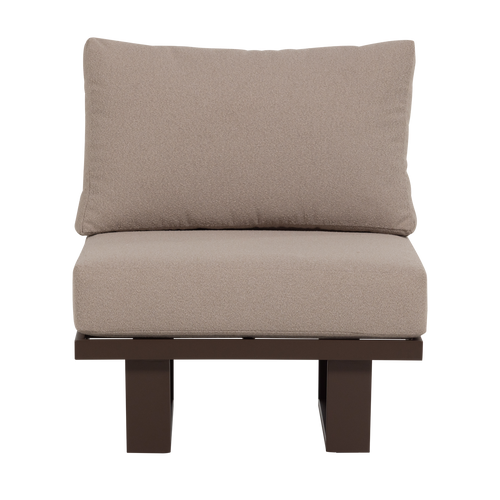 WOOOD loungestoel tuin Bear - Aluminium - Bruin - 91x74x44