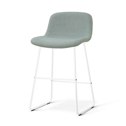 Nolon Nino-Mats barkruk saliegroen - wit onderstel - 65 cm - vtwonen shop