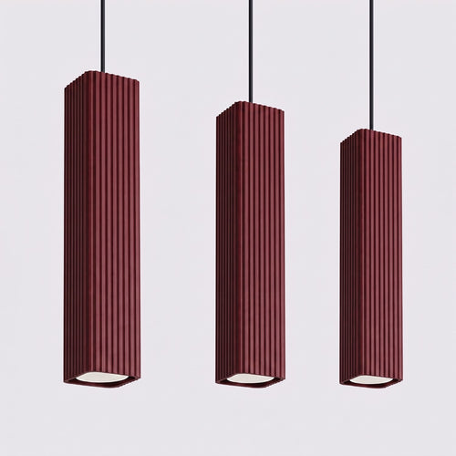 Sollux Lighting Hanglamp RAYO 3L bordeaux - 45x6x98cm