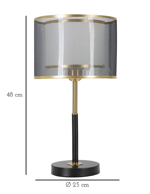 Mauro Ferretti tafellamp - 25x48 cm - zwart