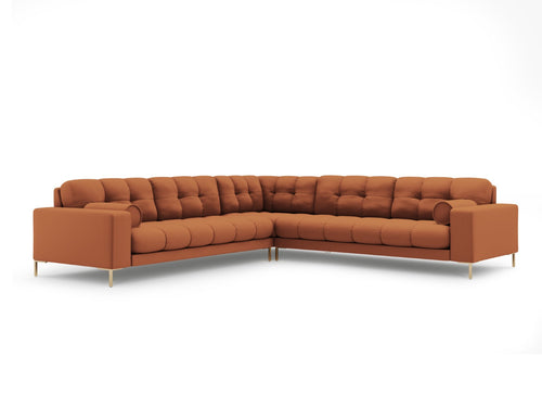 Cosmopolitan Design Symmetrische hoekbank Bali 6-zits, structurele stof, baksteen - 256x256x75cm