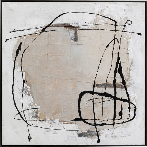 Kare Design Schilderij Frame Dust 100x100cm grijs - vtwonen shop