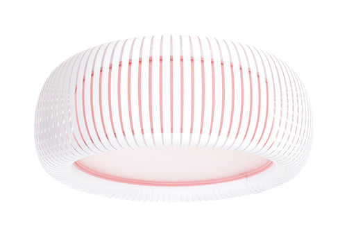 bpskoncept plafondlamp Oblo - wit en roze kunststof - diffuser