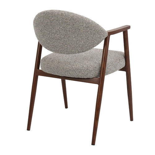 DÉJA Living Eetkamerstoel Karup - Taupe/Walnoot - Set van 2 - vtwonen shop