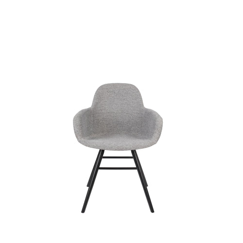 Zuiver Albert Kuip Soft Eetkamerstoelen armleuning Grijs - Set van 2 - vtwonen shop