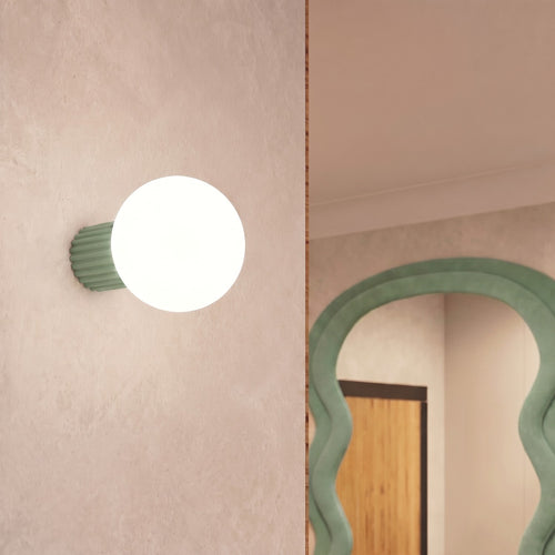 Sollux Lighting Wandlamp HALO salie IP44 - 12x17x12cm