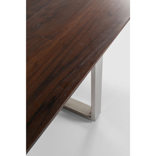 Kare Design Eettafel Symphony 180x90cm walnoot chroom