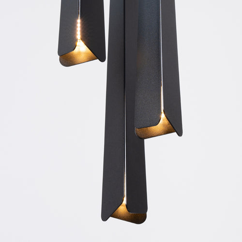 Sollux Lighting Hanglamp PRYSM 3P zwart - 19,5x19,5x120cm