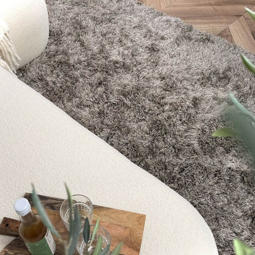 Hoogpolig vloerkleed Nika antraciet polyester - Interieur05 - 290 x 200 cm - vtwonen shop