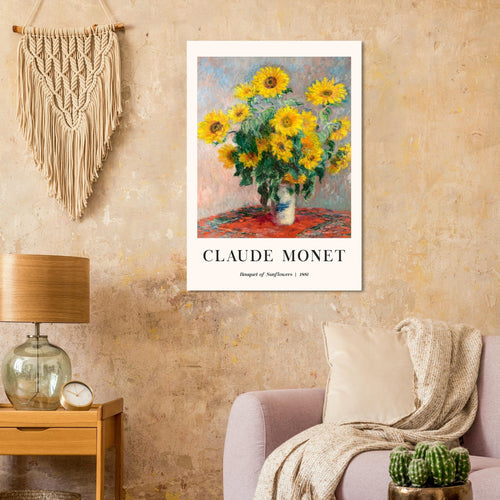 Artfulprints  Claude Monet - Bouquet of sunflowers   poster 30x40 cm - vtwonen shop