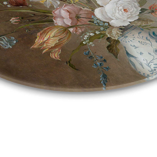Reinders Still Flowers glasschilderij -  meerkleurig/multi color - woonkamer - Ø 50cm