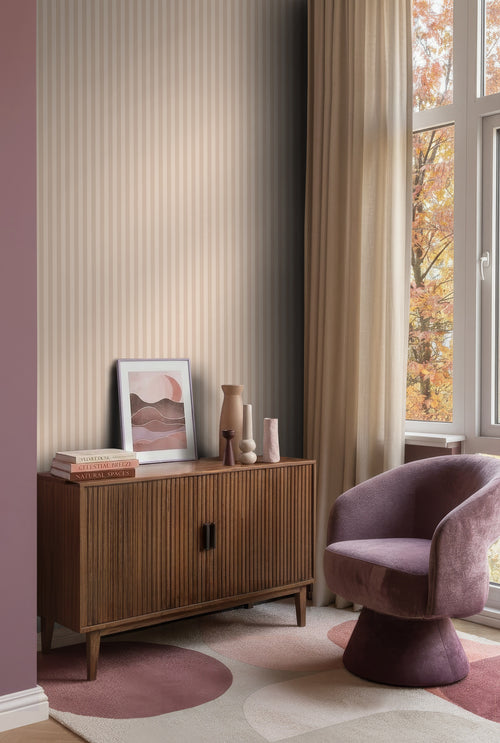 ESTAhome behang strepen licht roze - 50 x 900 cm - 131913