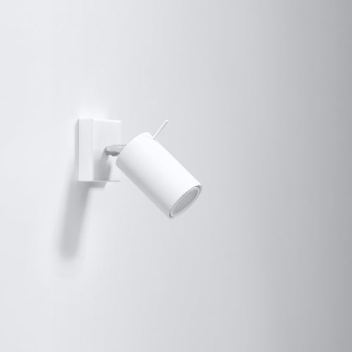 Sollux Lighting Wandlamp RING wit met schakelaar - 8x8x16cm