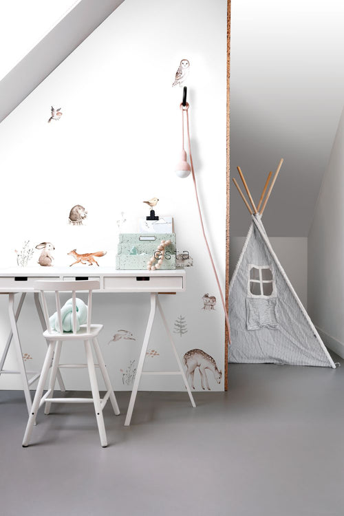 ESTAhome muursticker bosdieren bruin - 47.5 x 66 cm - 156103