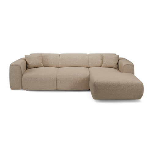 Sia Home - Hoekbanken YUMA - Bouclette stof - Mol - 283cm - vtwonen shop