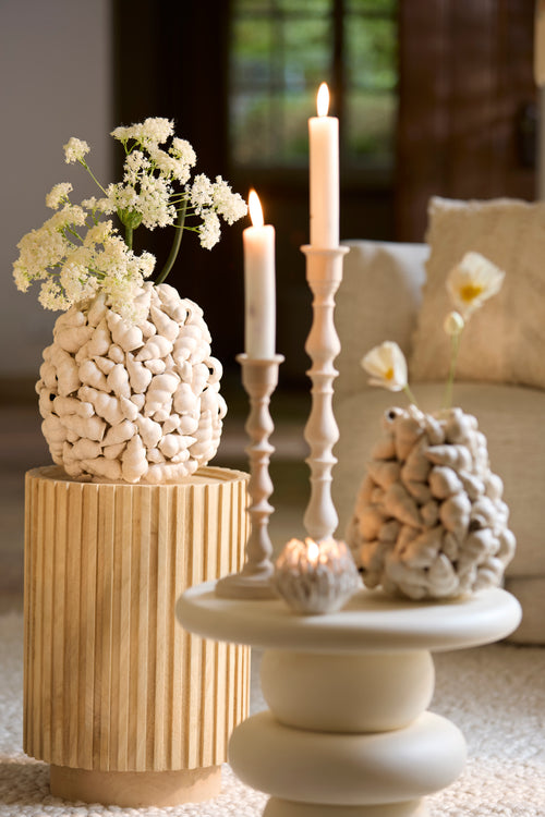 Light & Living vaas SHELL - Ø28x30cm - wit