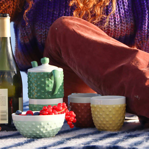 Return to Sender Kom Ø 12 cm lichtgroen met bubbelmotief - vtwonen shop