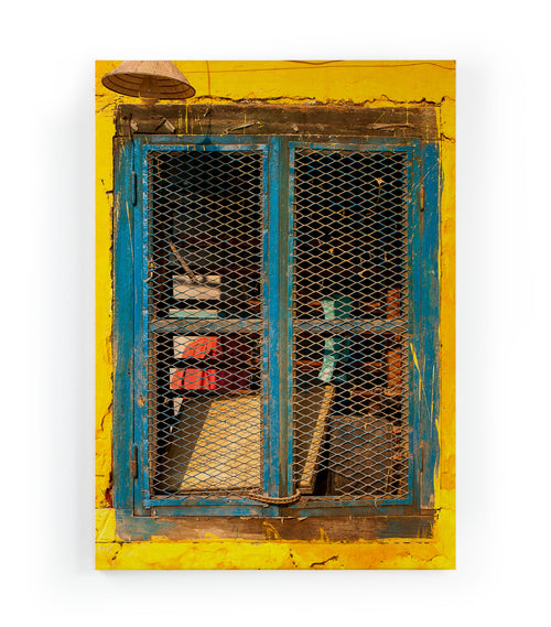 Canvas 60x40 Afdruk Geel Raam - vtwonen shop