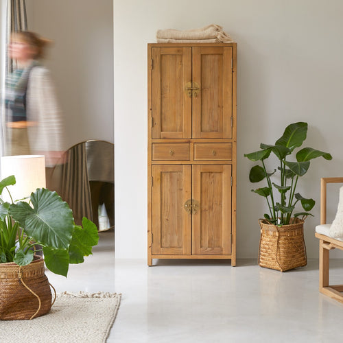 Tikamoon Kast van gerecycled massief grenenhout - Naturel - vtwonen shop