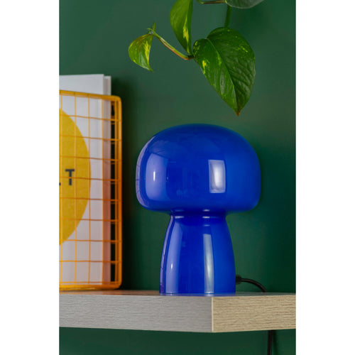 Leitmotiv tafellamp Fervor - blauw - 15x15x20cm - Paddenstoellamp