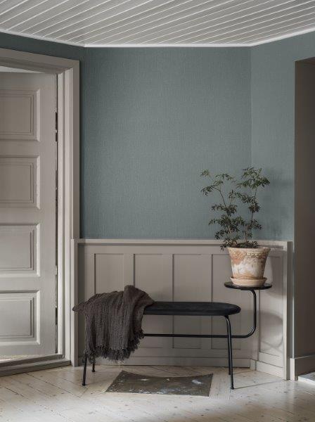 Borastapeter behang effen vergrijsd blauw - 53 cm x 10.05 m - 660469 - vtwonen shop